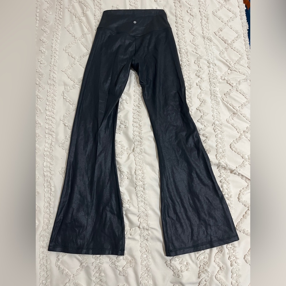 CRZ YOGA Metallic Black Leggings